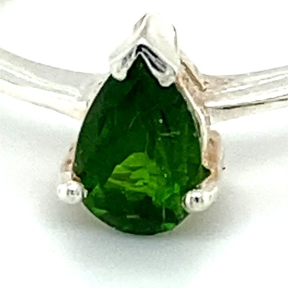 Chrome Diopside .50ct Platinum Solid Silver Ring - Picture 6 of 6